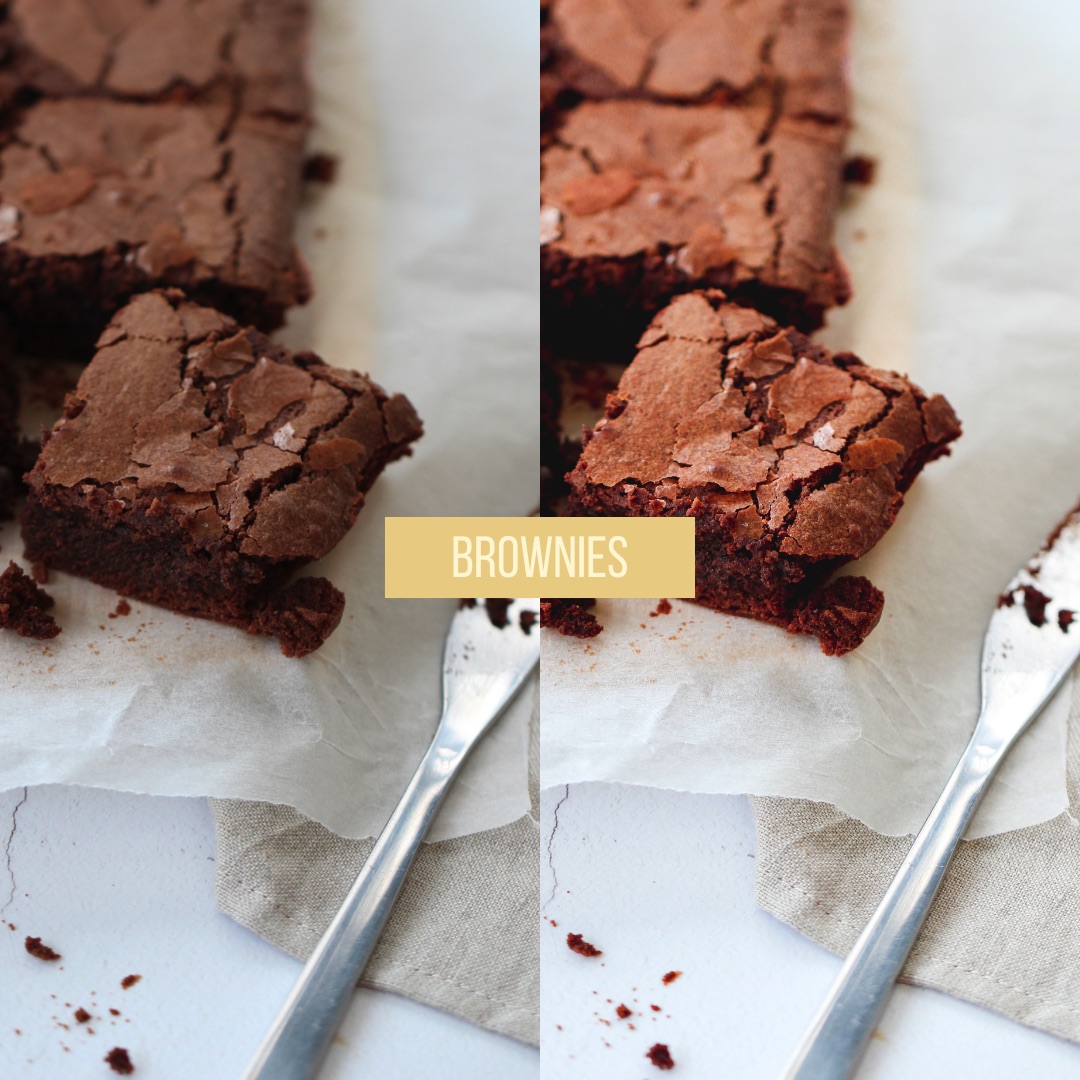 brownies food photography preset