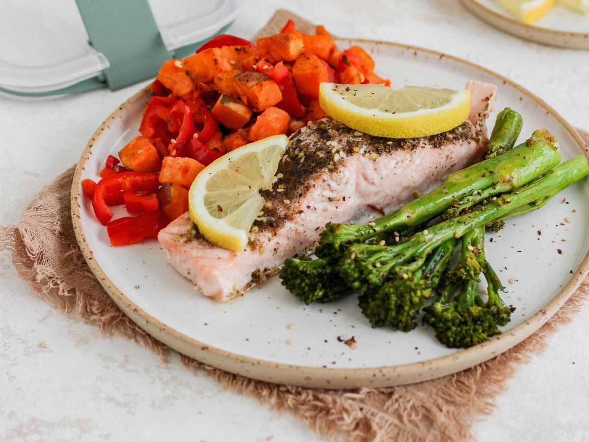 zalm met groenten uit de oven