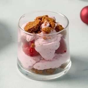 Mini dessertglaasjes met framboos speculoos