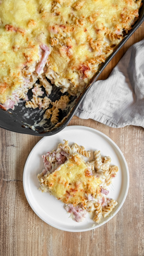 macaroni met ham kaas groenten