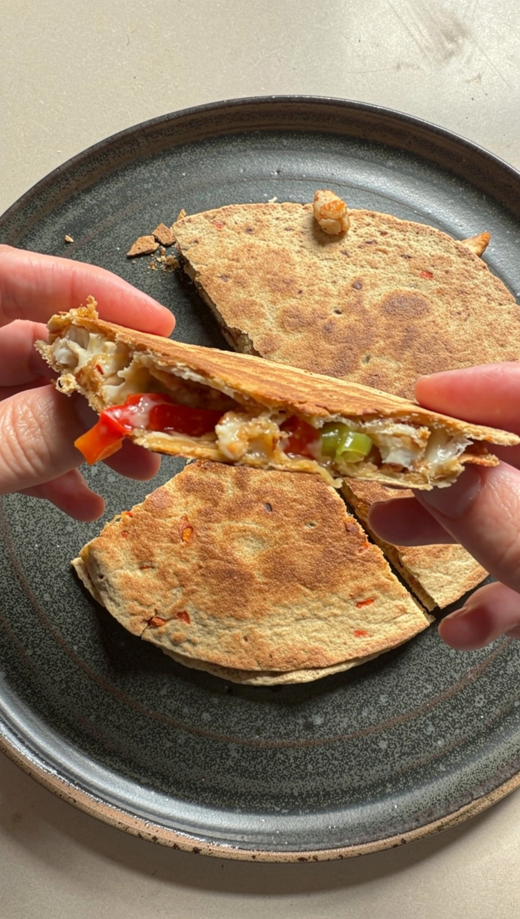 quesadilla met kip en mais